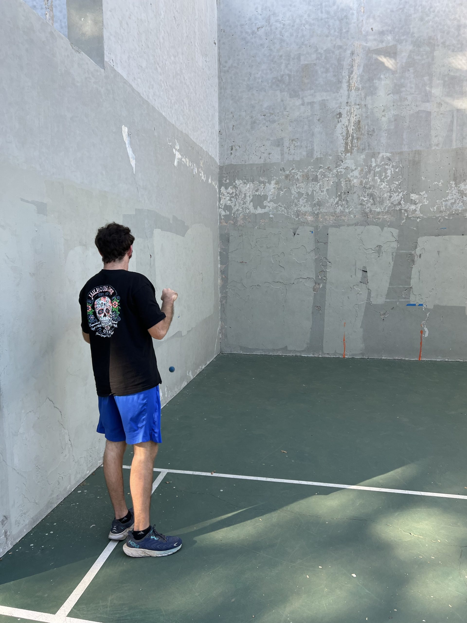 Ian learning handball